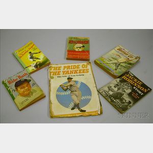 Seven Assorted Baseball Books, Comic Books, and a Paperback