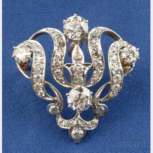 Edwardian Diamond Pendant/Brooch, Tiffany & Co.