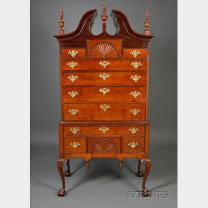 Chippendale Carved Mahogany Two-Part Highboy
