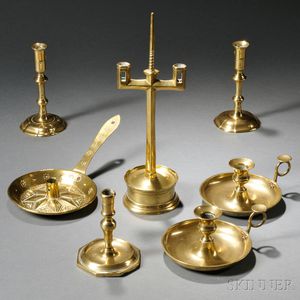 Seven Brass Candlesticks