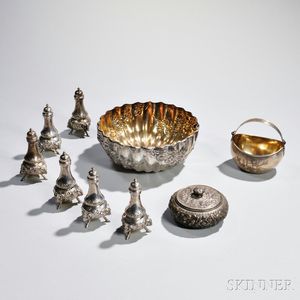 Nine Pieces of American Sterling Silver Hollowware