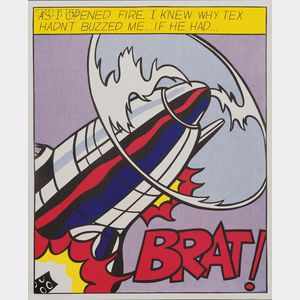 Roy Lichtenstein (American, 1923-1997) As I Opened Fire.../A Triptych