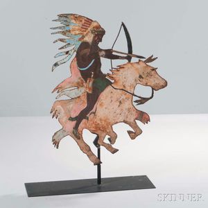 Native American on Horse Weathervane