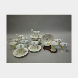 Twelve Meissen Porcelain Chocolate Cups and Saucers