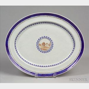 Chinese Export Porcelain Oval Platter