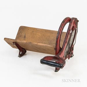 Red-painted Iron and Wood "Binge" Food Chopper