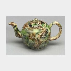 Staffordshire Lead Glazed Creamware Teapot and Cover