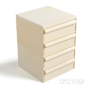 Kartell Stacking Drawers Designed by Simon Fussell United States, late 20th century, molded ABS, composed of four drawer units and a t
