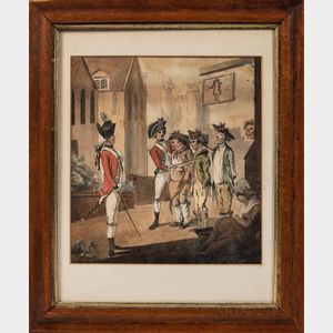 Possibly Thomas Rowlandson (British, 1756-1827) The Recruiting Sergeant