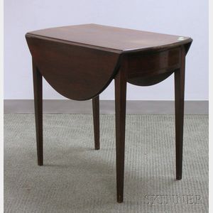 Federal Mahogany Drop-leaf Pembroke Table with End Drawer