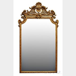 George III-style Ornately Carved Gilt-gesso Looking Glass
