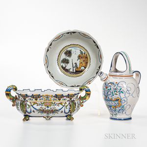 Three French Faience Items