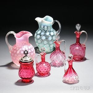 Seven Pieces of American Glass Tableware