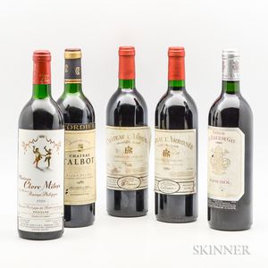 Mixed Bordeaux 1986, 5 bottles