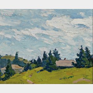 Margaret Jordan Patterson (American, 1867-1950) Hillside Landscape