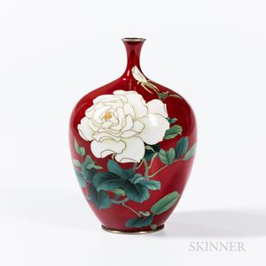 Akasuke Ginbari Cloisonné Vase