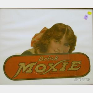 Moxie/Eileen Percy Chromolithograph Die-cut Advertising Display Card