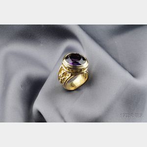 18kt Gold and Amethyst Ring, Denise Roberge