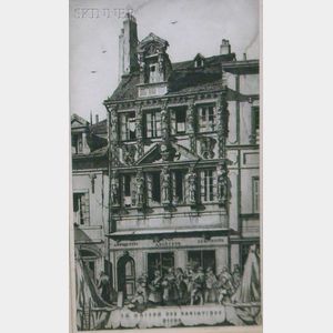 Frederick Garrison Hall (American, 1879-1946) La Maison des Cariatides/Dijon