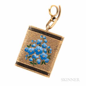 Victorian Gold and Enamel Book-form Locket