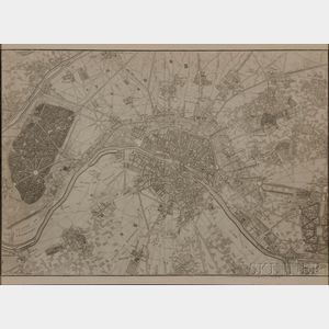 Paris. L'Abee Jean Delagrive (1689-1757) Environs de Paris, leves geometriquement