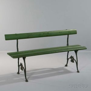 Green-painted Bench