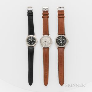 Three Contemporary Military-style Wristwatches