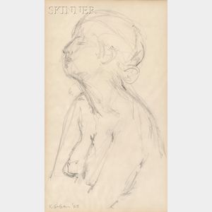Kahlil George Gibran (American, 1922-2008) Three Female Portraits