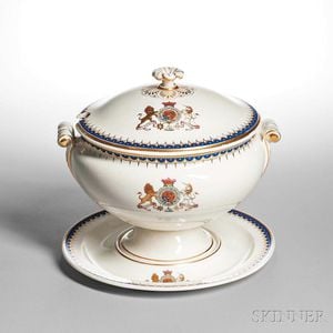 Wedgwood Queen's Ware Soup Tureen, Cover, and Stand