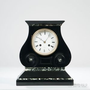 Henry Marc Belgian Black Slate Mantel Clock