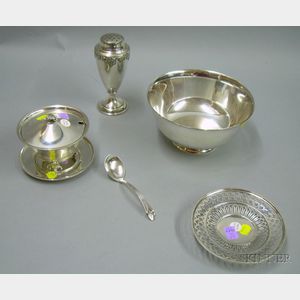 Group of Sterling and Plate Silver Serving Pieces