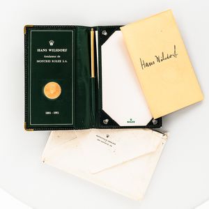 Rolex Hans Wilsdorf Commemorative Gold Coin and Booklet