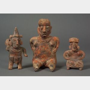 Three Pre-Columbian Pottery Figures
