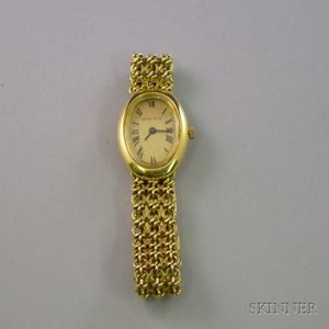 18kt Gold Swiss Beuche-Girod 17-Jewel Wristwatch.