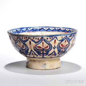Large Middle Eastern Polychrome Bowl