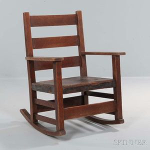 Gustav Stickley Arts and Crafts Child's Rocking Chair