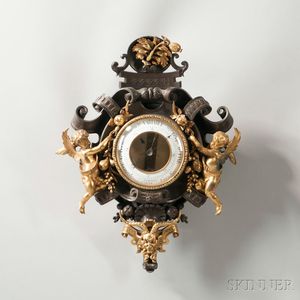 Bronze and Gilt French Aneroid Barometer