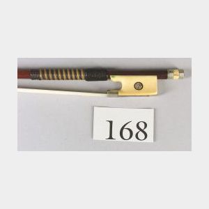 Nickel and Ivory Mounted Violin Bow, possibly French