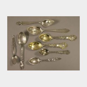 Eight American Sterling Souvenir Spoons
