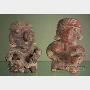 Two Pre-Columbian Pottery Figures