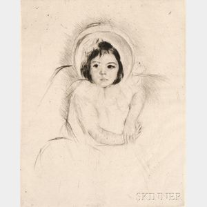 Mary Cassatt (American, 1844-1926) Margot Wearing a Bonnet (No. 5)