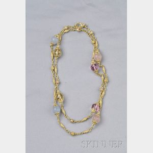 18kt Gold, Gemstone, and Diamond Necklace, Judith Ripka