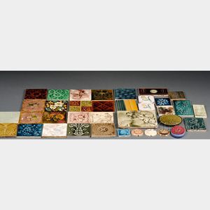 Thirty-seven Pottery Tiles
