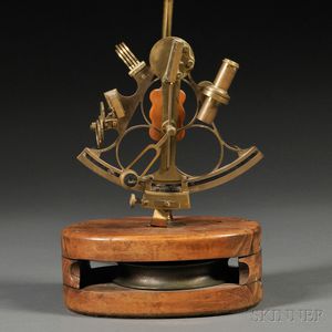 Sextant and Pulley Marine-theme Lamp Base