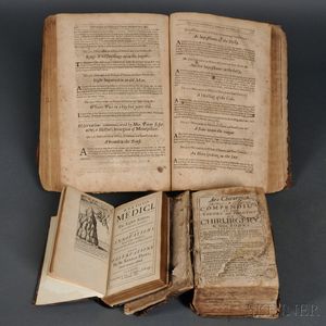 Medical Books, English, Three Volumes, 1672-1698.