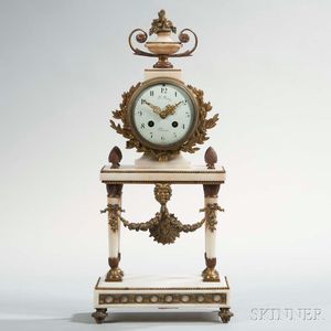 LeRoy Alabaster French Shelf Clock