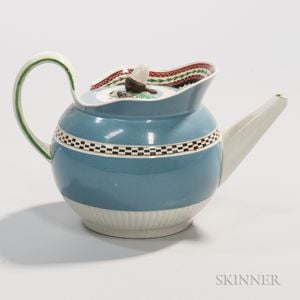 Pearlware Teapot and Cover
