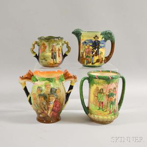 Four Royal Doulton Molded Ceramic Vessels