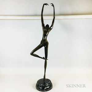 Somchai Hattakitkosol (Thai, 1935-2000) Ballerina Bronze Sculpture