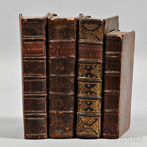 Sammelbands of English Sermons, 18th Century, Four Octavo Volumes.